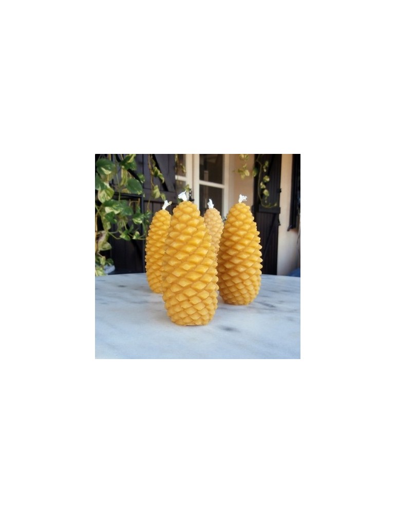 Pine Cone Beeswax Candle