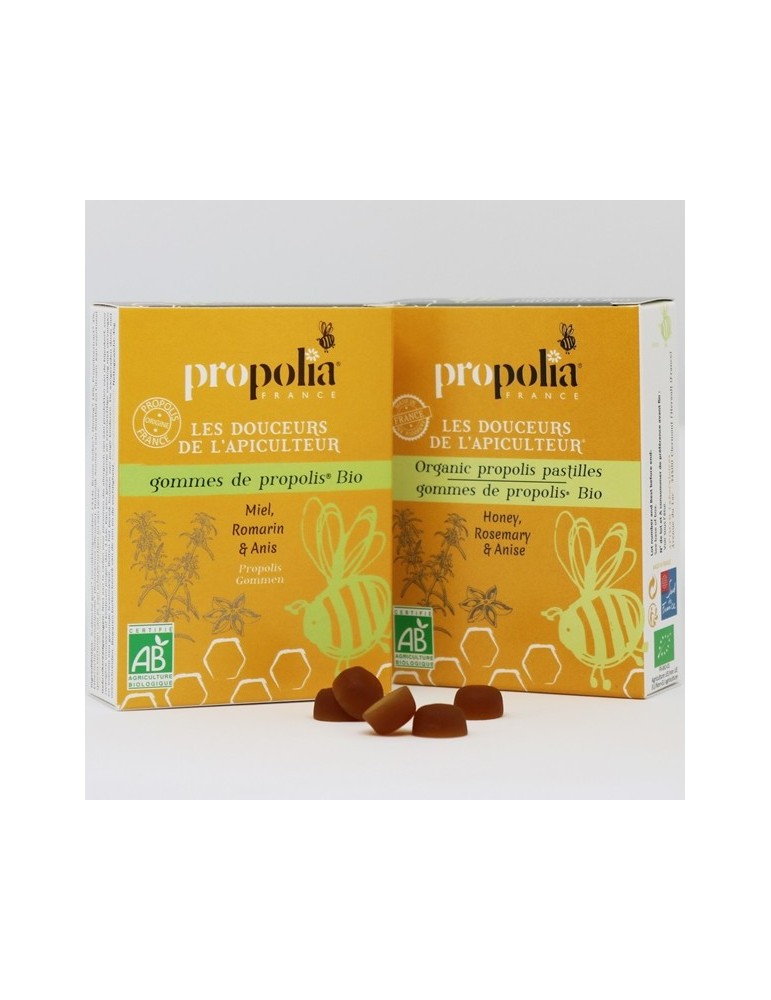 Organic Propolis, Honey & Rosemary Gum Drops