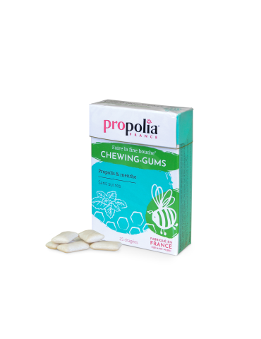 Chewing-gum propolis cannelle sans sucre, Etui de 27 dragées à mâcher sans  sucres - 24 g — Complexe Apicole